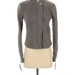 Free people- grey suede zip up jacket